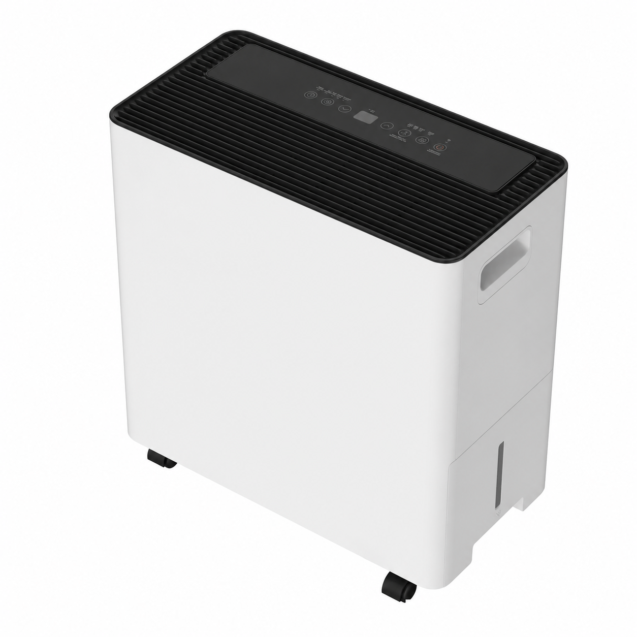 Midea — Déshumidificateur intelligent 50 pintes avec pompe — vue recréée sur fond blanc 2