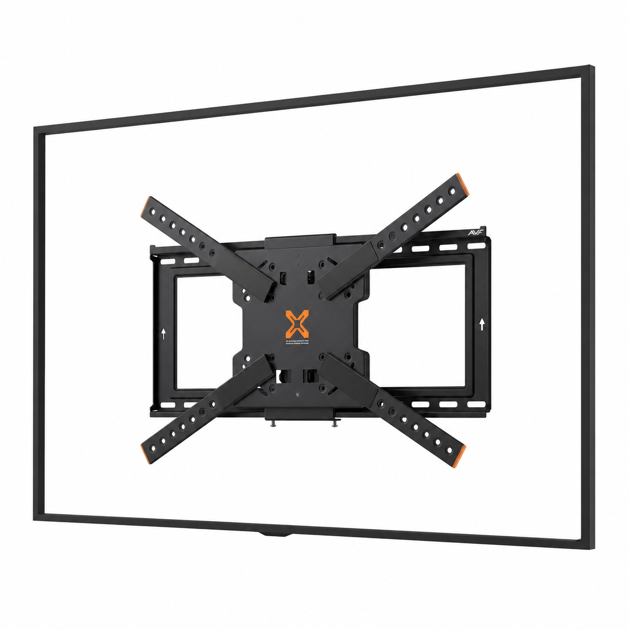 AVF — Support mural inclinable et orientable pour téléviseurs de 32 à 100 po — vue recréée sur fond blanc 3