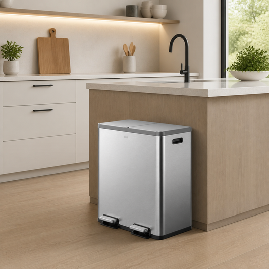 EKO — Poubelle à pédale double compartiment 42 L + 42 L — image générale en contexte