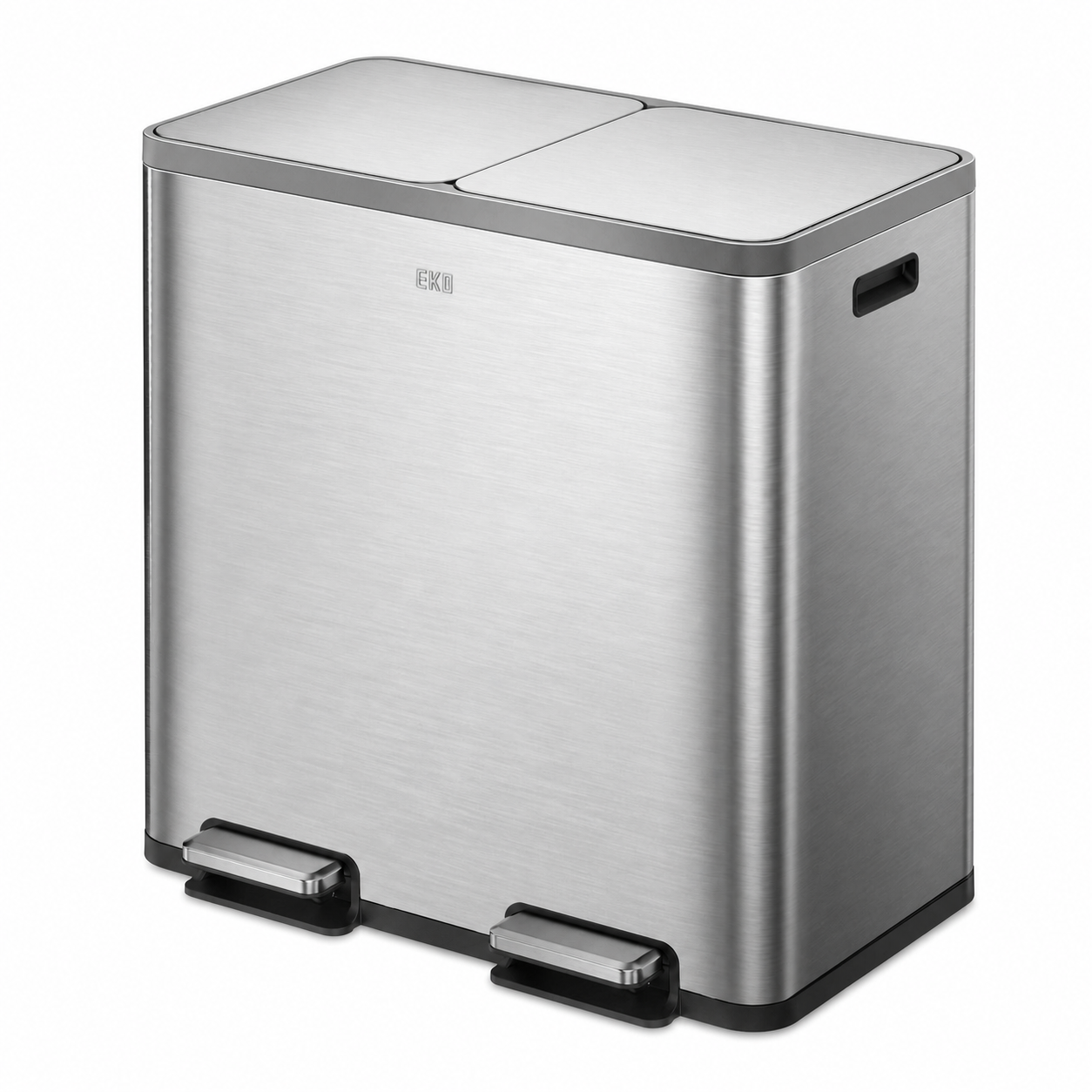 EKO — Poubelle à pédale double compartiment 42 L + 42 L — vue recréée sur fond blanc 2
