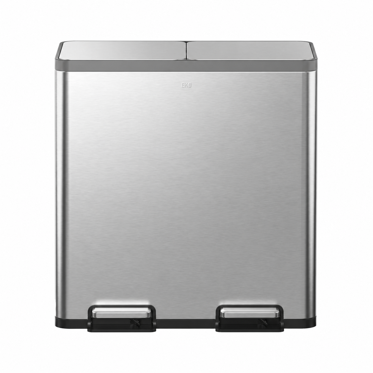 EKO — Poubelle à pédale double compartiment 42 L + 42 L — vue recréée sur fond blanc 3