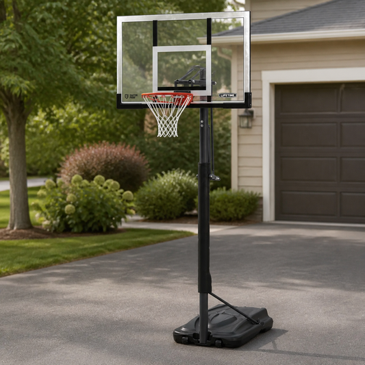 Lifetime — Panier de basketball PowerLift 54 po — image générale en contexte
