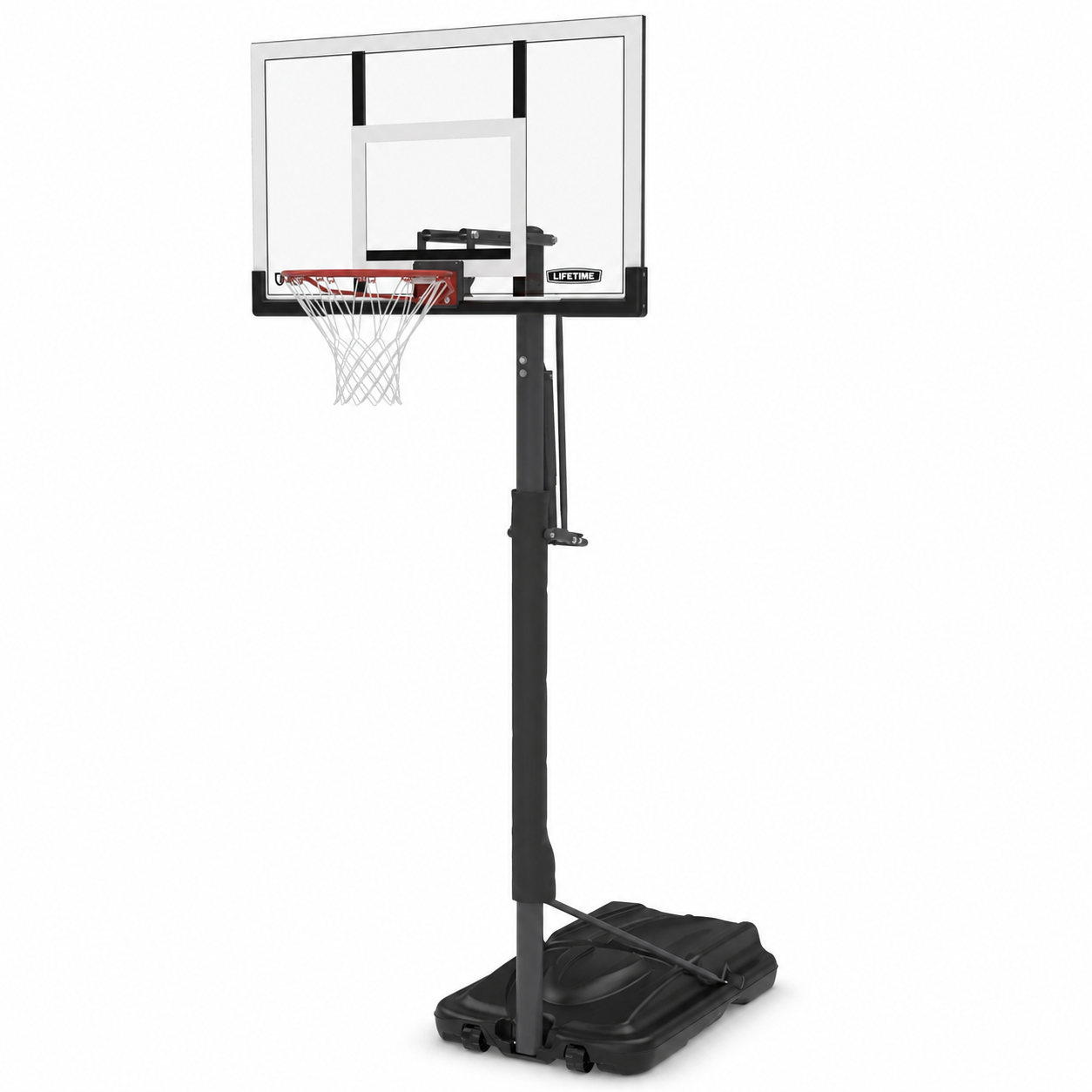 Lifetime — Panier de basketball PowerLift 54 po — vue recréée sur fond blanc 3