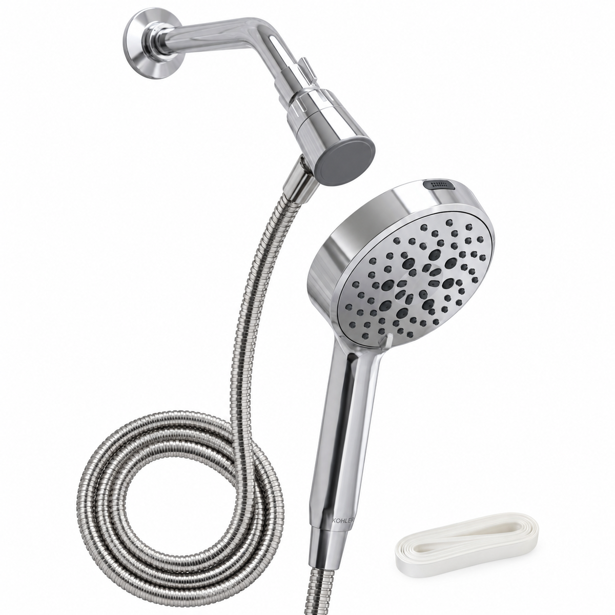 Kohler — Assert — Douchette multifonction — fond-blanc-support-magnetique