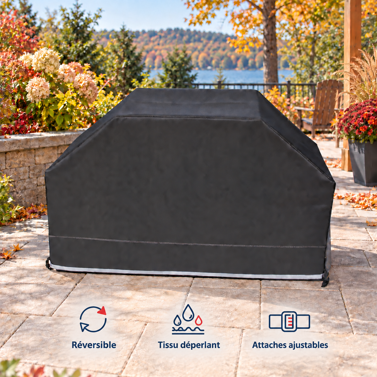 Housse réversible pour barbecue 68 po — Contexte