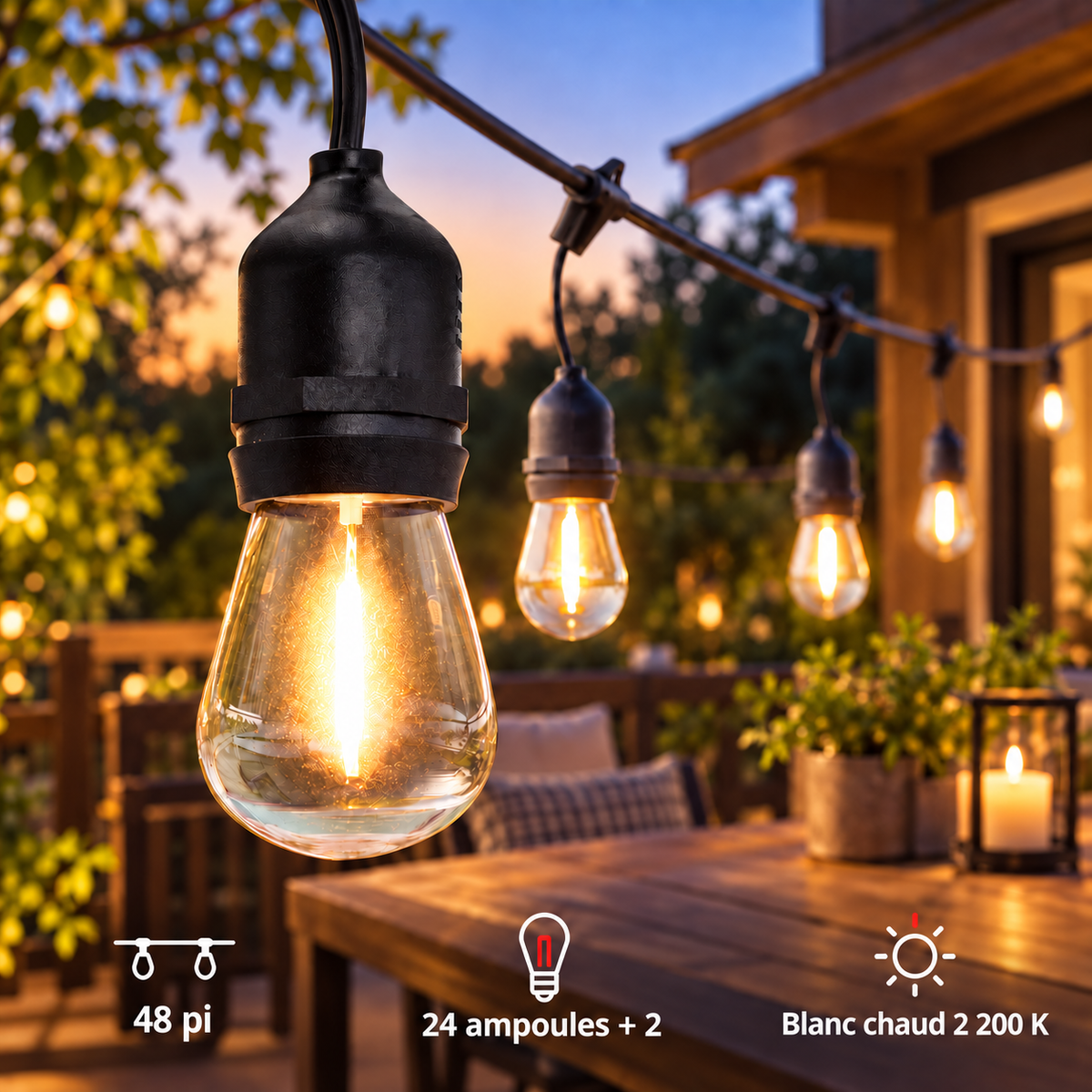 Feit Electric — Guirlande DEL 48 pi — contexte
