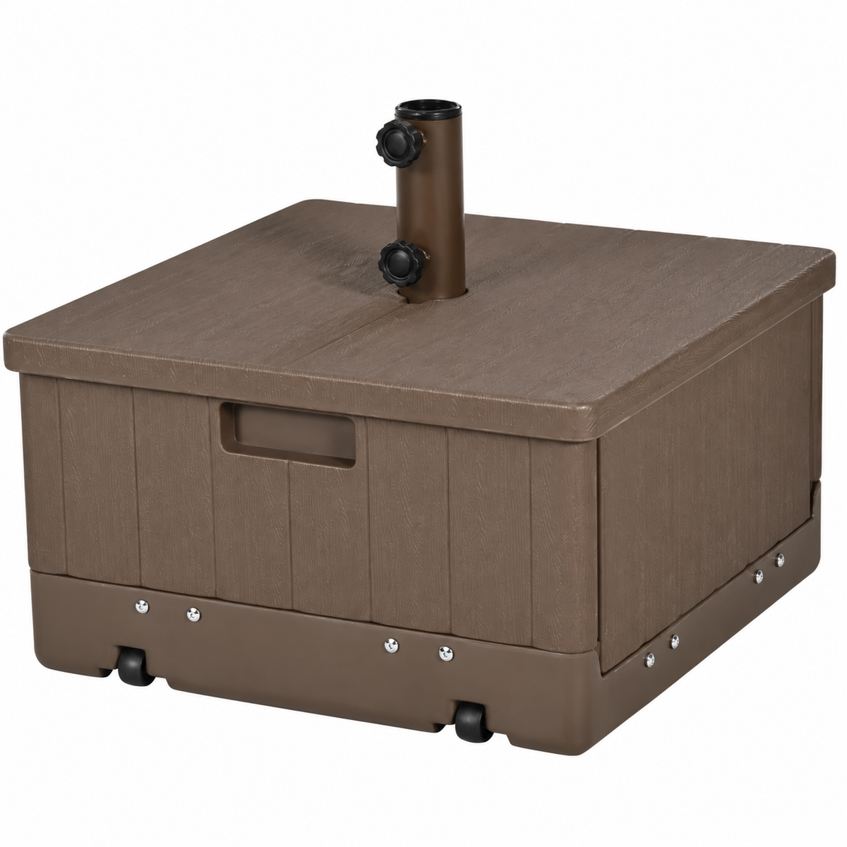 Outsunny — Base de parasol 3 en 1 sur roulettes — vue sur fond blanc