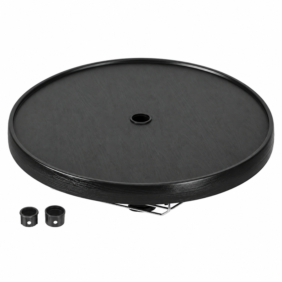 Outsunny — Tablette ronde pour parasol avec porte-verres — vue sur fond blanc